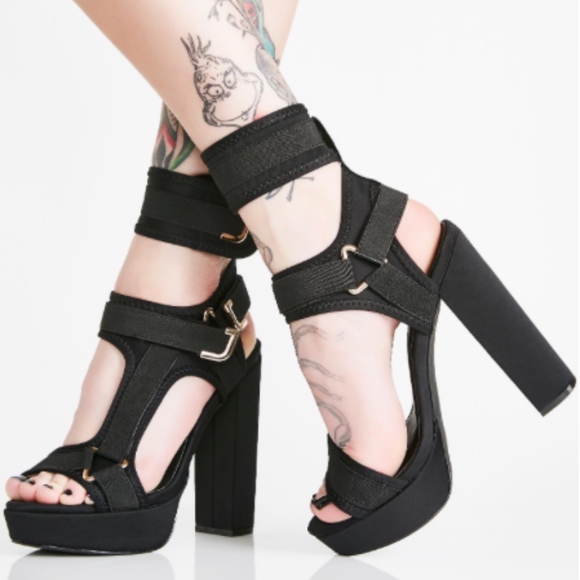 Velcro strap heels Clearance